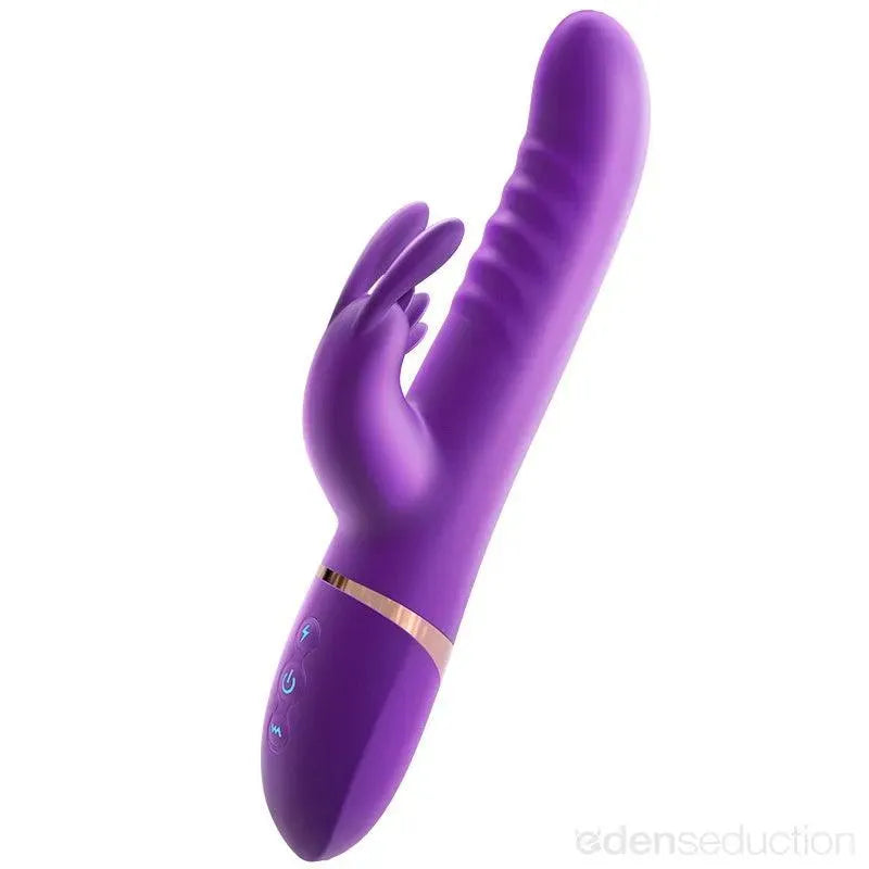 Dual blush Thrusting rabbit vibrator - EdenSeduce